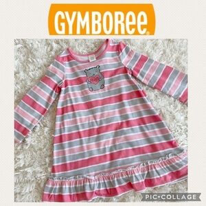 Gymboree girls long sleeves striped dress